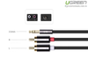 Cáp Audio 3,5mm ra 2 đầu RCA dài 1,5m chính hãng Ugreen 10583