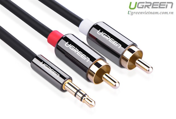 Cáp Audio 3,5mm ra 2 đầu RCA dài 1,5m chính hãng Ugreen 10583