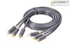 Cáp audio 1 ra 2 RCA (hoa sen) 3M Ugreen 10512 chính hãng