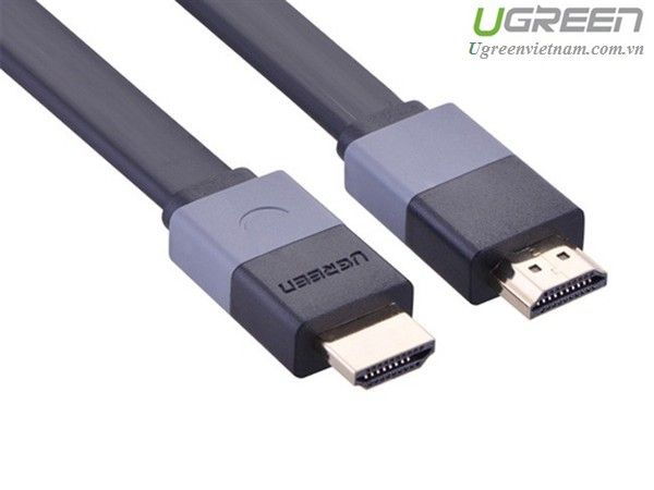 Cáp HDMI dẹt vỏ nhựa 10M trợ 3D 4K chính hãng Ugreen UG-30114 Cao cấp