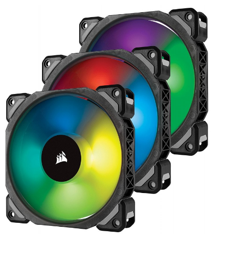 FAN CORSAIR ML120 RGB LED - KIT 3 FAN