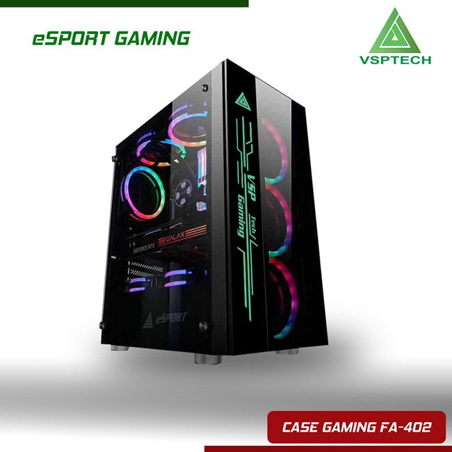 Case FA-402 eSPORT Gaming - Có Sẵn LED RGB