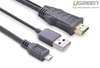 Cáp MHL 11pin ra HDMI dài 2m chính hãng Ugreen 20139 cho SamSung Galaxy S3,S4,S5,Note2...