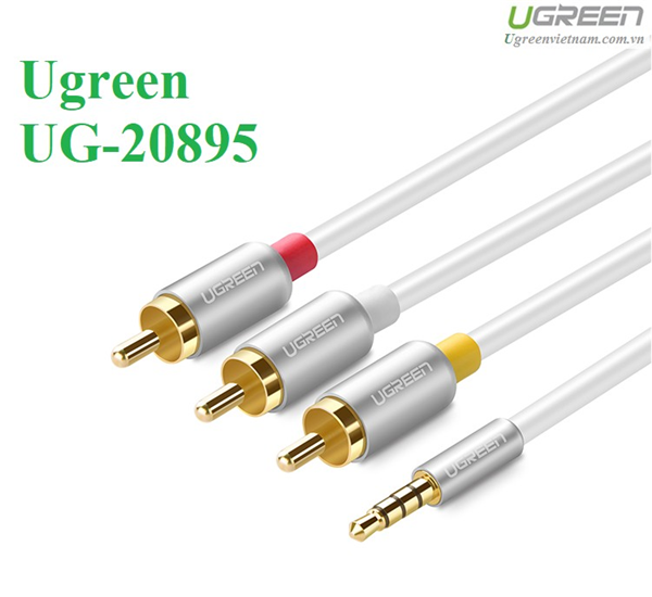 Cáp Audio 3,5mm to AV 3 đầu (hoa sen) 1,5m chính hãng Ugreen 20895 cao cấp