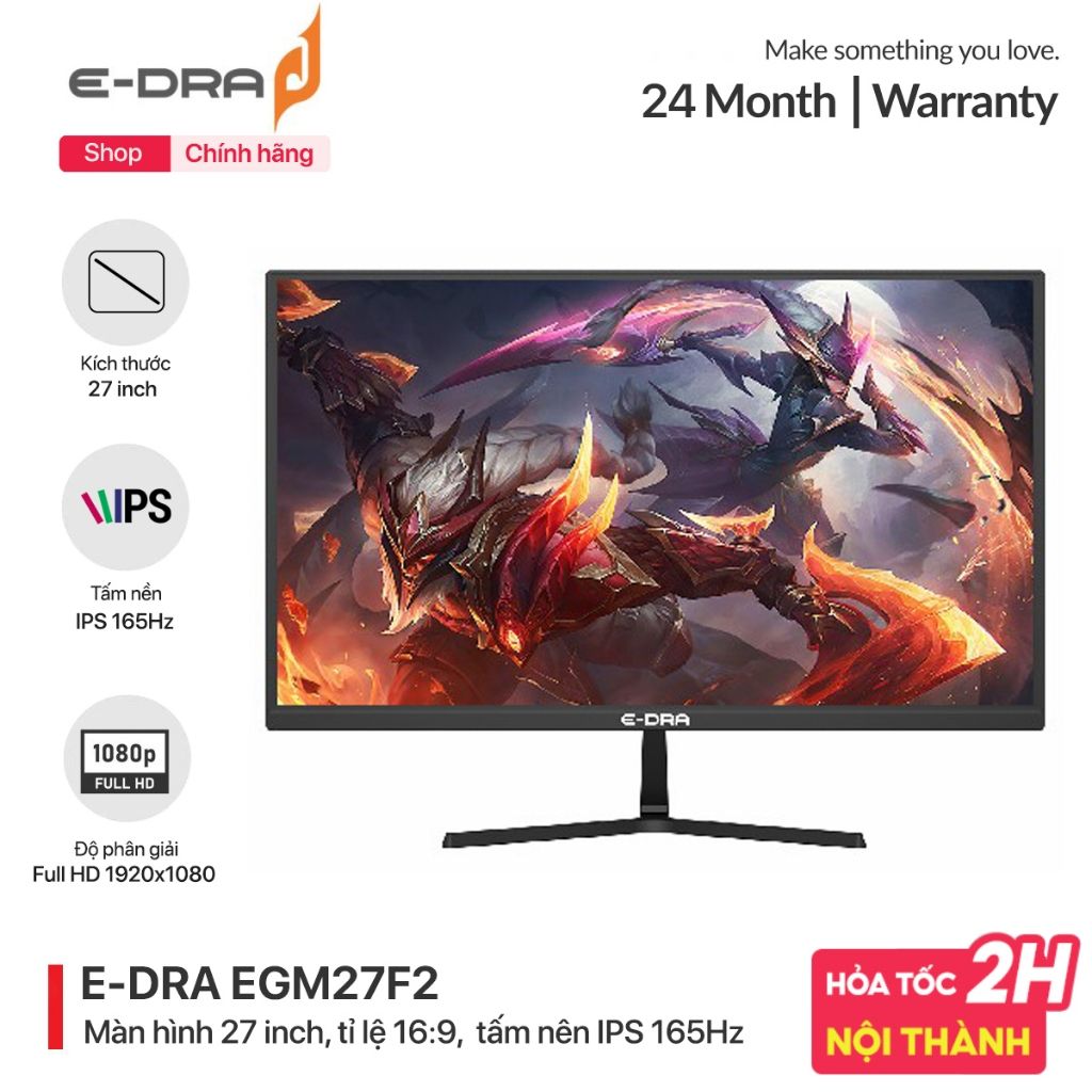 Màn hình gaming, màn hình máy tính chơi game E-Dra EGM27F2 IPS Full HD - Kích thước 27 inch - Tần số 165Hz