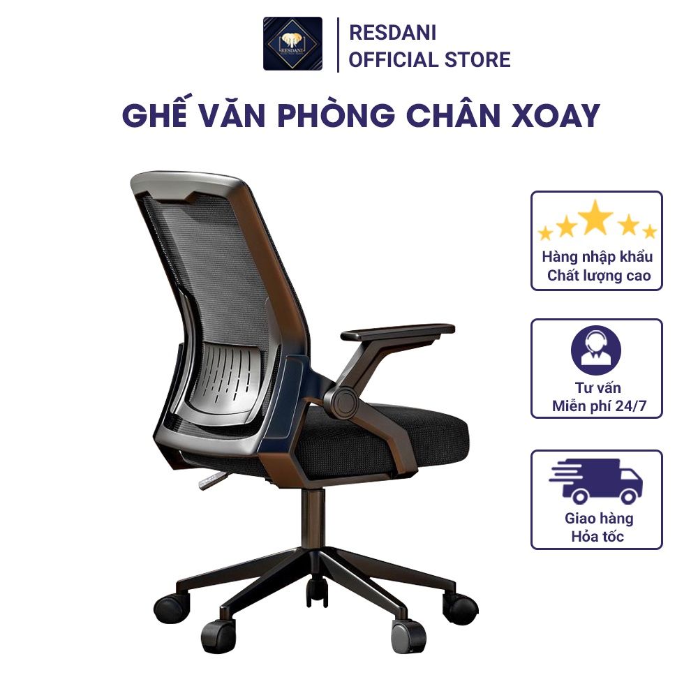 Ghế Chân Xoay Làm Việc Văn Phòng Siêu Tiện ích- Resdani VP29