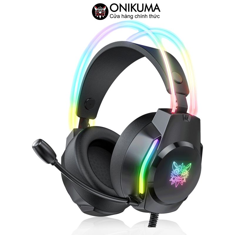 Tai Nghe Chơi Game Chụp Tai Có Dây ONIKUMA X26 Có Mic Có Đèn RGB/ LED, Cho Máy Tính/ PC/ Laptop - Gaming Headphones