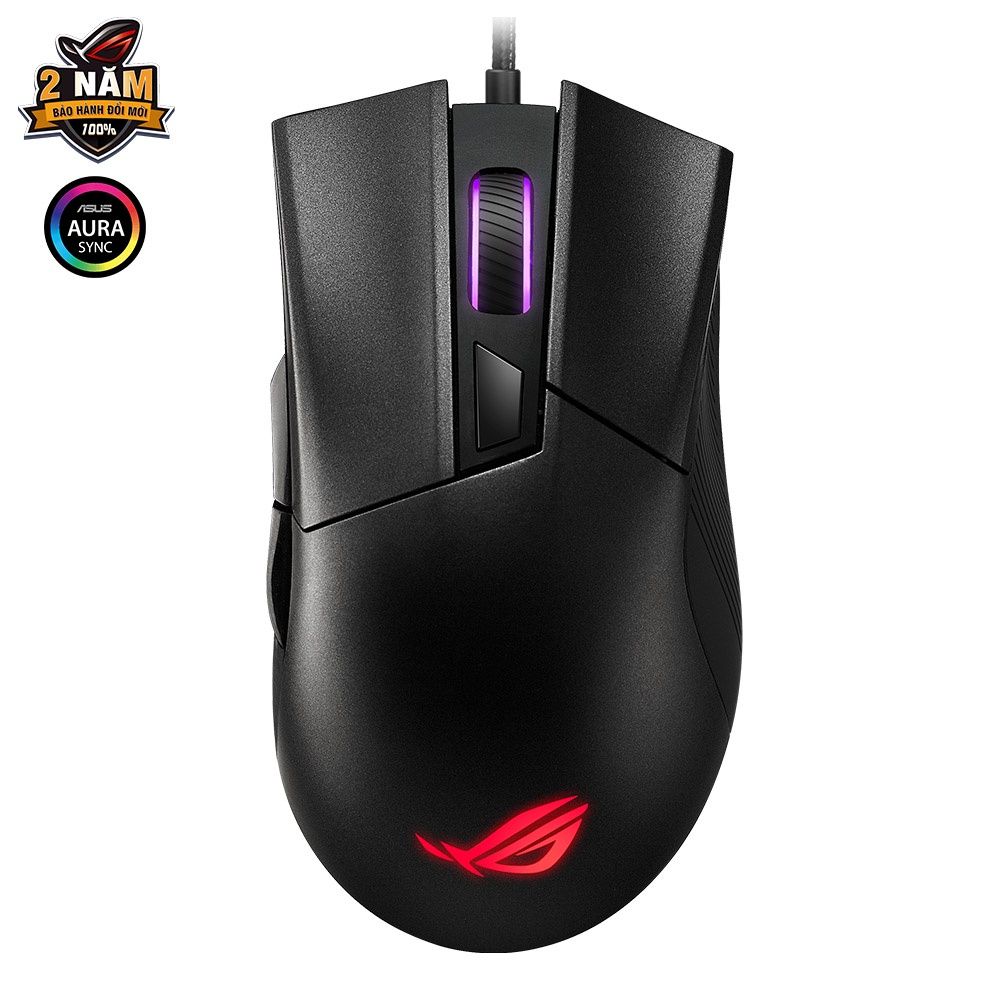 Chuột Quang Chơi Game Asus ROG Gladius II Core Gọn Nhẹ, dpi 6200, RGB Aura Sync