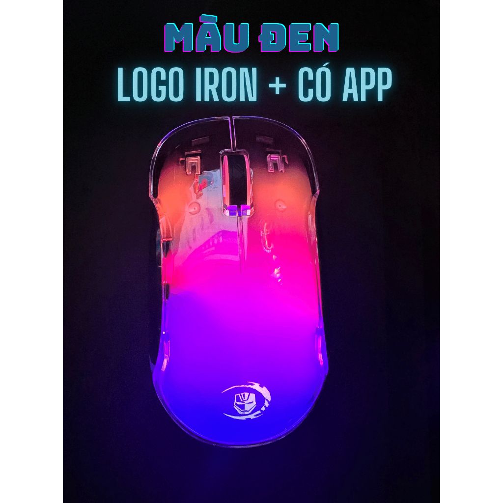 Chuột Gaming Trong Suốt G702 - ĐÈN LED FULL CHUỘT - Có App Riêng