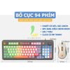 Combo bàn phím chuột có dây gaming XUNFOX K820 - Bàn phím chơi game Led 7 màu phím giả cơ chuột 3600 DPI ấn tượng