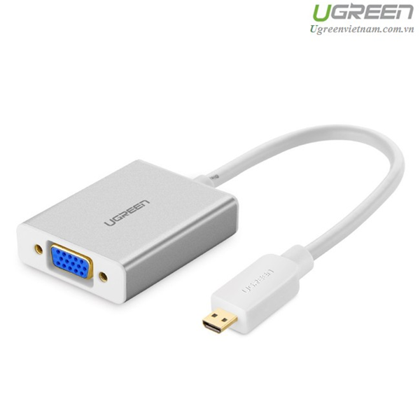 Cáp chuyển đổi Mini Hdmi sang VGA và Audio vỏ nhôm Cao cấp Ugreen 40217 Chính hãng