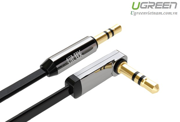 Cáp Audio 3,5mm dài 2m đầu bẻ góc 90 độ Ugreen 10599 hãng chính hãng