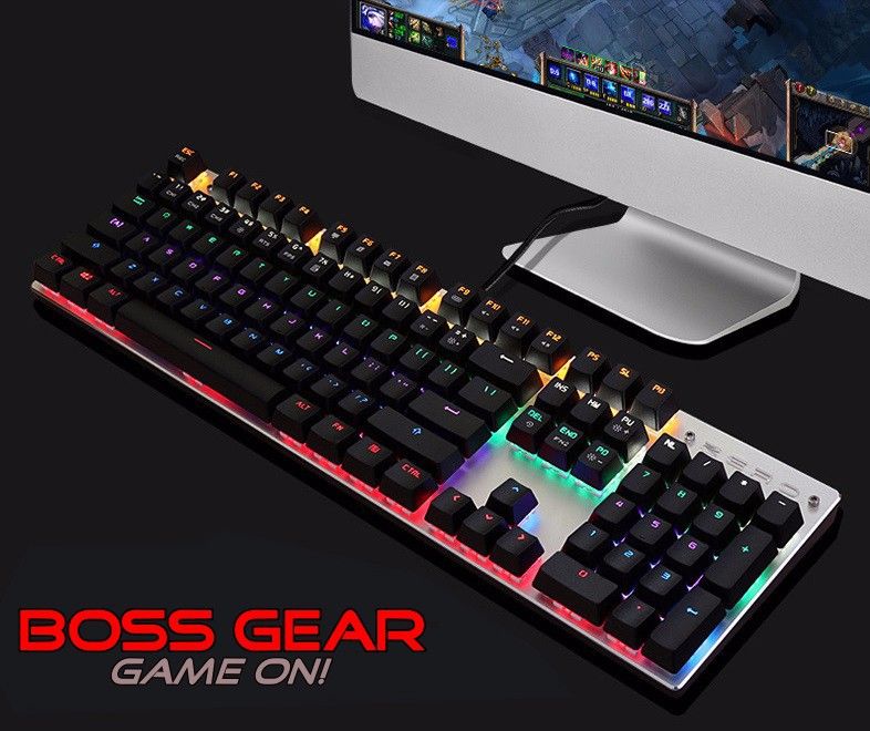 Bàn Phím Cơ Zero E-Sports Gaming Gear Led Rainbow Fullsize 104 phím