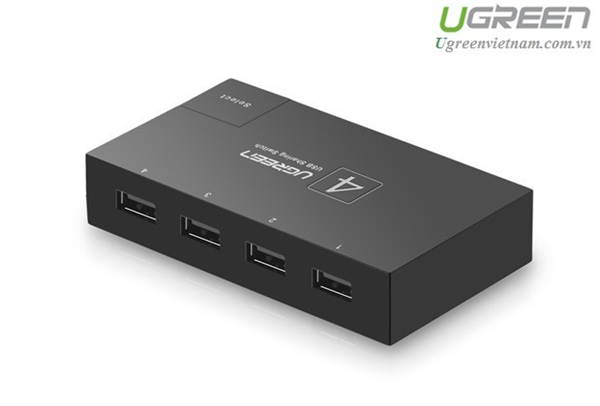 Bộ chia sẻ tín hiệu USB cho 4 máy tính PC, laptop, Macbook chính hãng Ugreen 30346 cao cấp