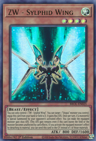 [ UK ] ZW - Sylphid Wing - BROL-EN025 - Ultra Rare 1st Edition