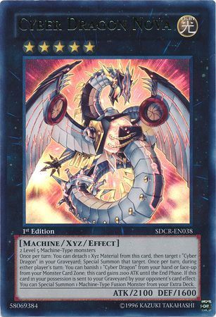 [ UK ] Cyber Dragon Nova - SDCR-EN038 - Ultra Rare 1st Edition