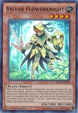 [ US ] Đồng giá 10K Sylvan Flowerknight - MP14-EN199 - Super Rare 1st Edition