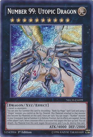 [ UK ] Number 99: Utopic Dragon - NECH-EN099 - Secret Rare 1st Edition