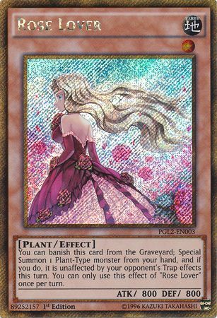 [ UK ] Rose Lover - PGL2-EN003 - Gold Secret Rare 1st Edition