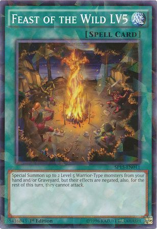 [ US ] Feast of the Wild LV5 - SP15-EN041 - Shatterfoil Rare 1st Edition