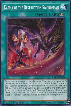 [ UK ] Đồng giá 2K Karma of the Destruction Swordsman - BOSH-EN060 - Common 1st Edition