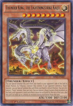 [ UK ] Thunder King, the Lightningstrike Kaiju - SHVI-EN087 - Rare 1st Edition