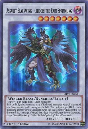 [ UK ] Đồng giá 10K Assault Blackwing - Chidori the Rain Sprinkling - SHVI-EN051 - Super Rare 1st Edition