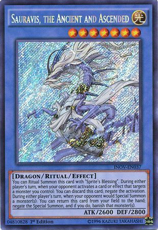 [ US ] Sauravis, the Ancient and Ascended - INOV-EN037 - Secret Rare 1st Edition