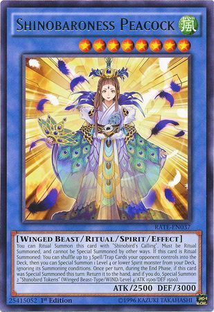 [ UK ] Shinobaroness Peacock - RATE-EN037 - Rare 1st Edition