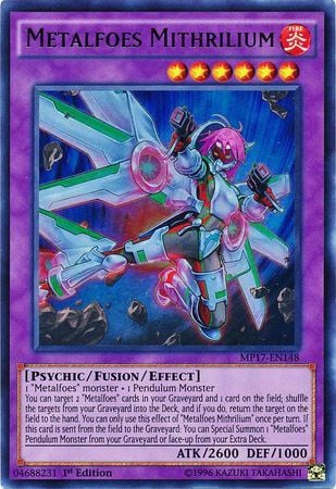 [ UK ] Metalfoes Mithrilium - MP17-EN148 - Ultra Rare - 1st Edition