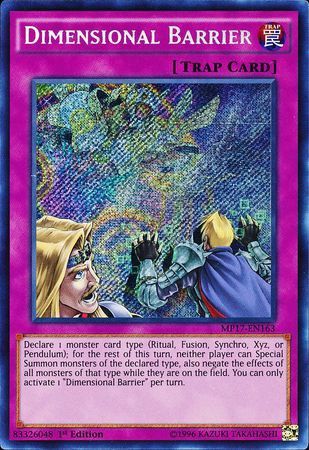 [ US ] Dimensional Barrier - MP17-EN163 - Secret Rare 1st Edition