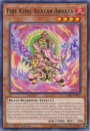 [ UK ] Fire King Avatar Arvata - CIBR-EN029 - Rare 1st Edition