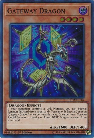 [ UK ] Gateway Dragon - CIBR-EN007 - Super Rare 1st Edition