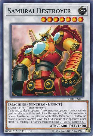 [ UK ] Samurai Destroyer - CIBR-EN081 - Rare 1st Edition