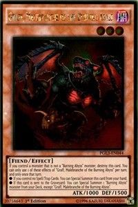 [ UK ] Graff, Malebranche of the Burning Abyss - PGL3-EN044 - Gold Rare