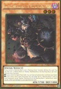 [ UK ] Barbar, Malebranche of the Burning Abyss - PGL3-EN054 - Gold Rare 1st Edition