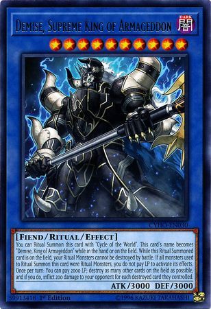 [ UK ] Demise, Supreme King of Armageddon - CYHO-EN030 - Rare 1st Edition