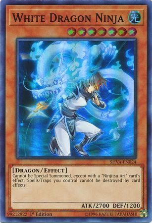 [ UK ] White Dragon Ninja - SHVA-EN024 - Super Rare 1st Edition