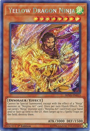 [ UK ] Yellow Dragon Ninja - SHVA-EN013 - Secret Rare 1st Edition