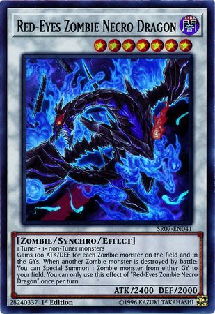 [ UK ] Red-Eyes Zombie Necro Dragon - SR07-EN041 - Ultra Rare 1st Edition