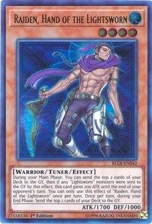 [ UK ] Raiden, Hand of the Lightsworn - BLLR-EN042 - Ultra Rare 1st Edition