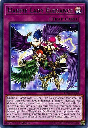 [ UK ] Harpie Lady Elegance - LED4-EN005 - Rare 1st Edition