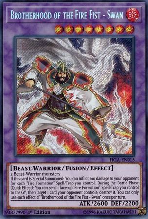 [ US ] Brotherhood of the Fire Fist - Swan - FIGA-EN015 - Secret Rare 1st Edition