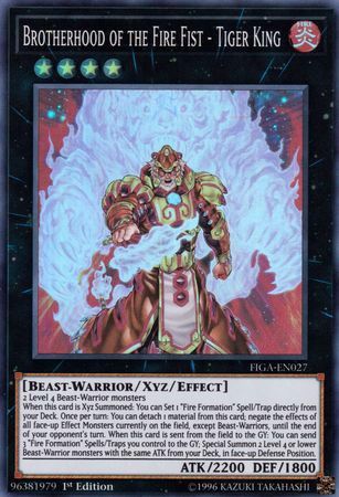 [ UK ] Brotherhood of the Fire Fist - Tiger King - FIGA-EN027 - Super Rare 1st Edition