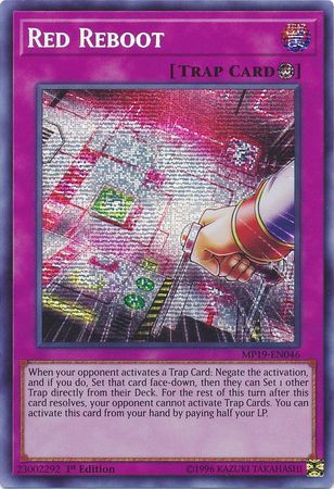 [ UK ] Red Reboot - MP19-EN046 - Prismatic Secret Rare 1st Edition