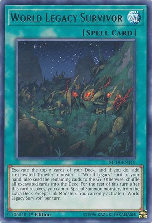 [ UK ] World Legacy Survivor - MP19-EN119 - Rare 1st Edition