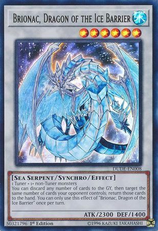 [ UK ] Brionac, Dragon of the Ice Barrier - DUDE-EN008 - Ultra Rare 1st Edition