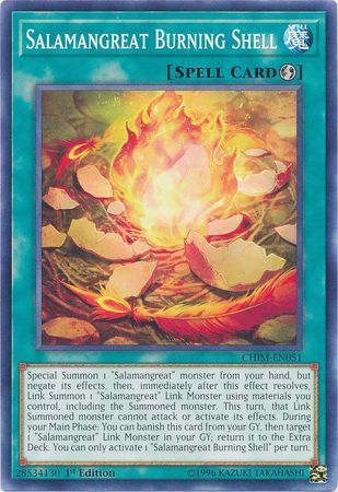 [ UK ] Đồng giá 2K Salamangreat Burning Shell - CHIM-EN051 - Common 1st Edition