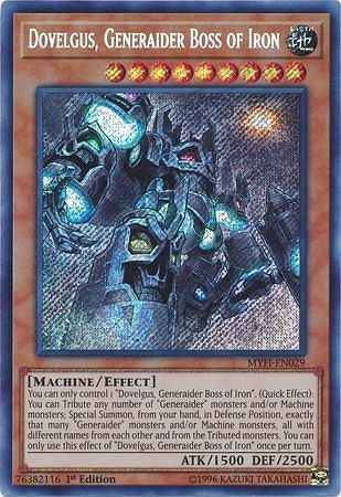 [ US ] Dovelgus, Generaider Boss of Iron - MYFI-EN029 - Secret Rare 1st Edition