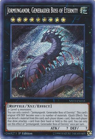 [ UK ] Jormungandr, Generaider Boss of Eternity - MYFI-EN033 - Secret Rare 1st Edition